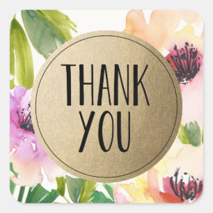 Elégante Fleurs Or   Favoriser les Étiquettes