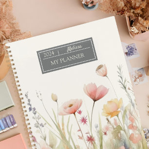 Elégante Flore Beige Fleur sauvage Aquarelle
