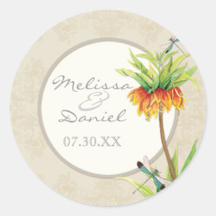 Élégante Fritillaria n Dragonfly Favoriser Sticker