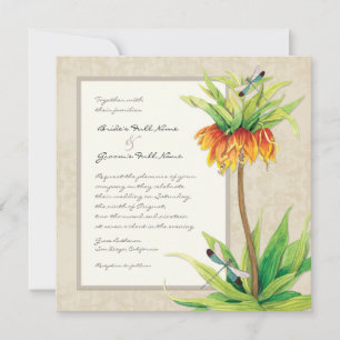 Elégante Fritillaria n Faire-part de mariage libel