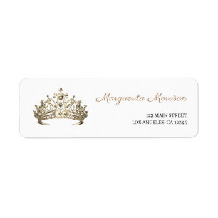 Elégante Girls Gold Crown Tiara Royal Adresse