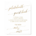 Elégante Gold Calligraphy Photobooth Livre d'or
