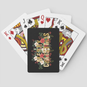 Elegante Gold Typography Merry Christmas Playing Cards