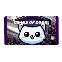 Élégante Gratuation Kitty Purple Gown Balloon