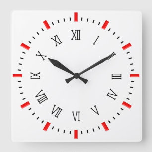 Élégante horloge murale acrylique Carré moderne de