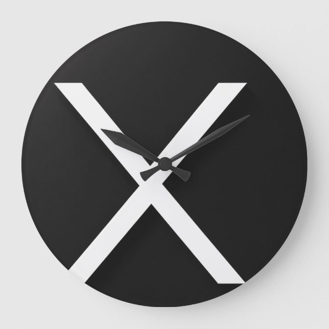 Élégante horloge murale acrylique ronde de 10,75 p (Recto)