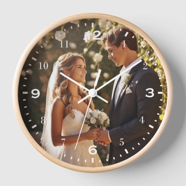 Élégante horloge murale de mariage (Recto)
