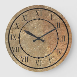 Elégante horloge murale en pierre