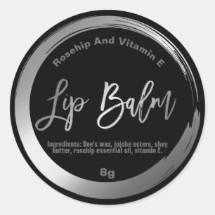 Élégante Huile d'Argent Sur Étiquettes Black Lip B