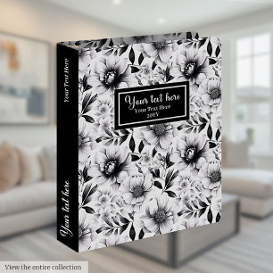 Elégante idée cadeau classeur noir et blanc
