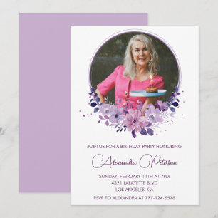 Elégante invitation 75e anniversaire Photo Elegant