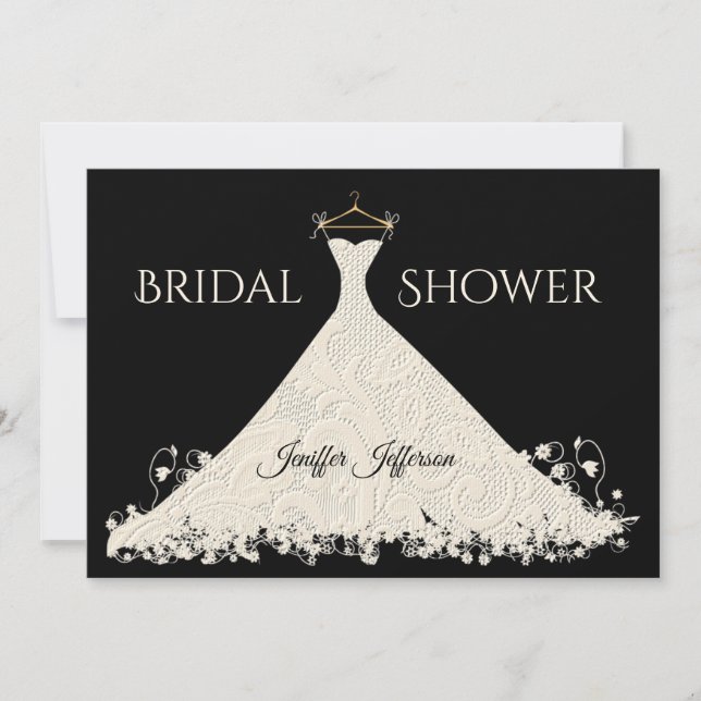 Elégante invitation à la douche nuptiale (Devant)