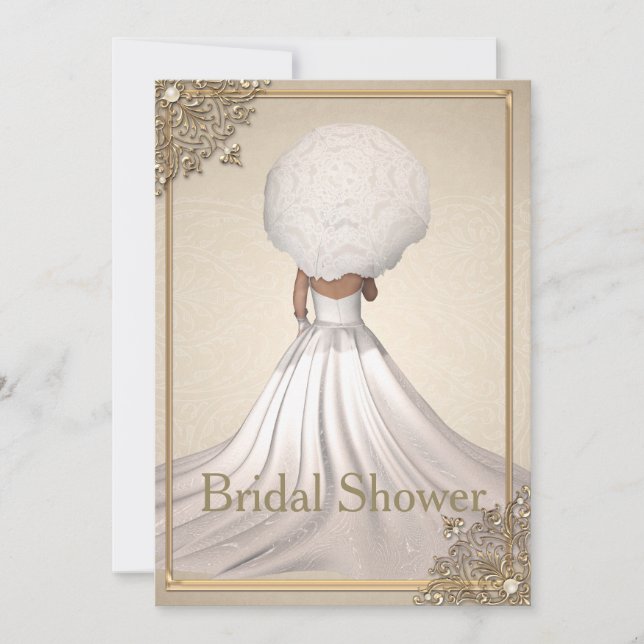 Elégante invitation à la douche nuptiale (Devant)