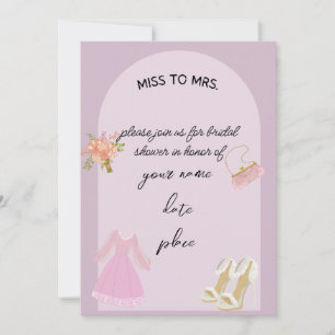 Elégante invitation à la douche nuptiale