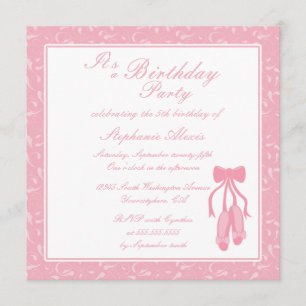 Elégante invitation à la fête d'anniversaire des p