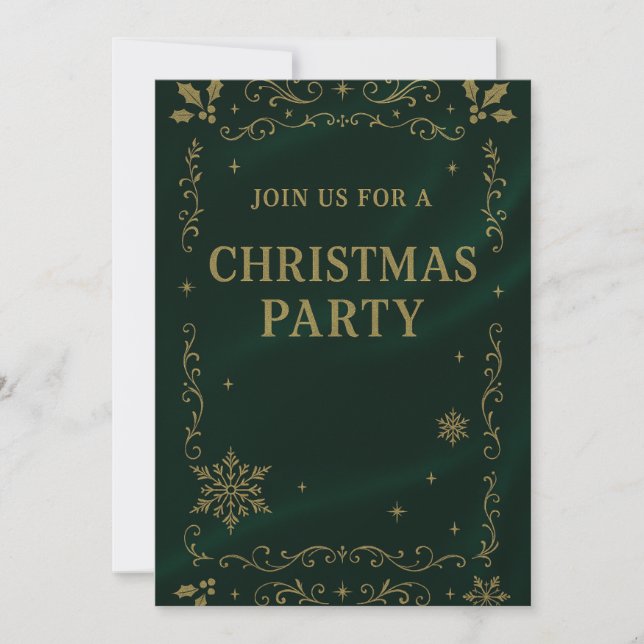 Élégante invitation à la fête de Noël (Devant)