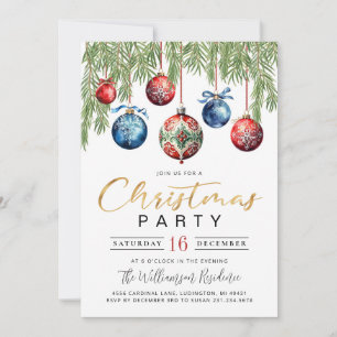 Élégante invitation à la fête de Noël