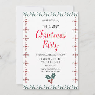 Élégante invitation à la fête de Noël