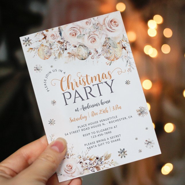 Élégante invitation à la fête de Noël (Créateur téléchargé)