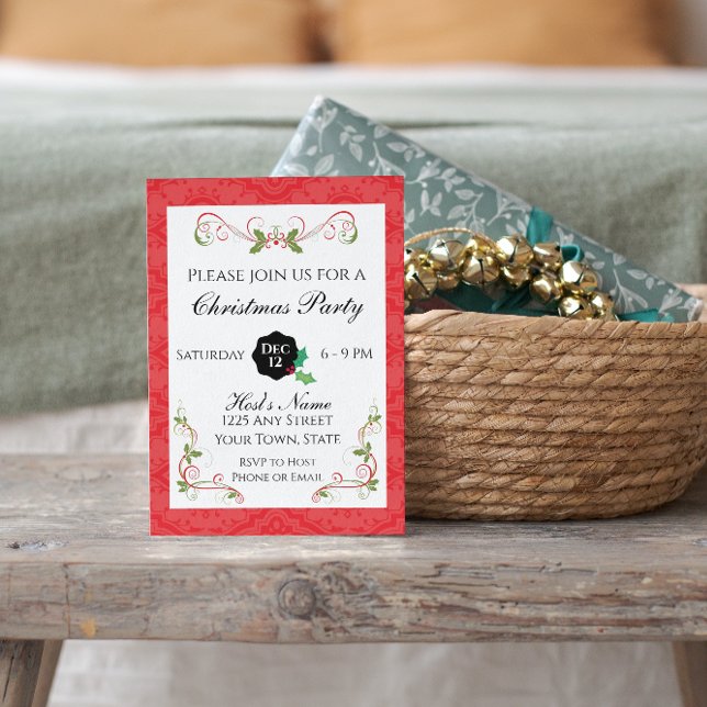 Élégante invitation à la fête de Noël (Créateur téléchargé)