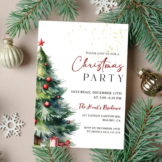 Élégante invitation à la fête de Noël (Créateur téléchargé)