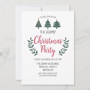 Élégante invitation à la fête de Noël