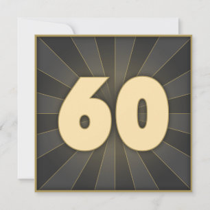 Élégante invitation à l'anniversaire du 60e annive