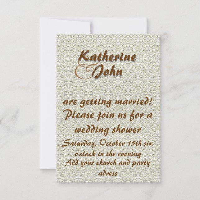 Elégante invitation au mariage (Devant)