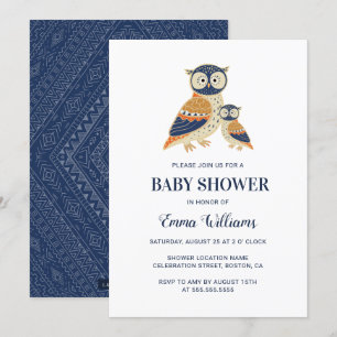 Elégante Invitation Baby shower de Chouette modern