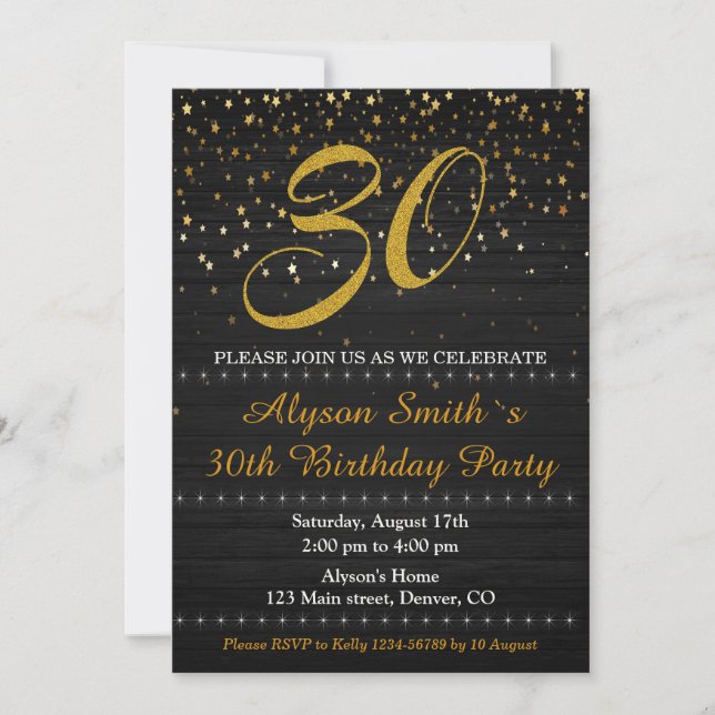 Elégante invitation d'anniversaire Adulte femme in (Devant)