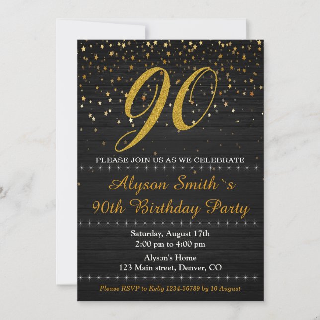 Elégante invitation d'anniversaire Adulte femme in (Devant)