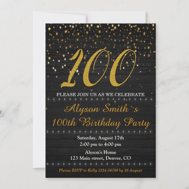 Elégante invitation d'anniversaire Adulte femme in (Devant)