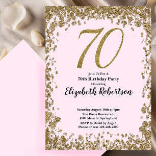 Élégante Invitation de 70e Anniversaire avec Séqui
