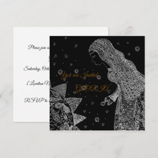 Élégante invitation de bapteme de mariage à ligne