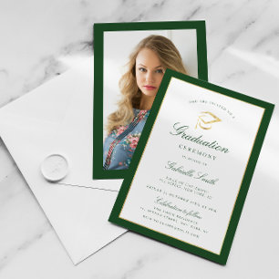 Élégante invitation de cérémonie de remise de dipl