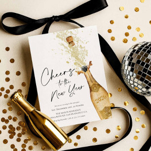 Élégante invitation de fête du Nouvel An