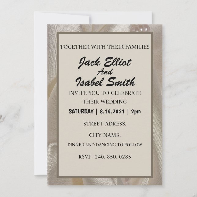 ÉLÉGANTE INVITATION DE MARIAGE (Front)