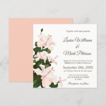 Elégante invitation de mariage avec Hibiscus Flowe