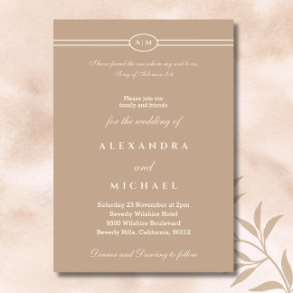 Élégante invitation de mariage chrétien avec verse