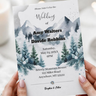 Elégante invitation de mariage d'hiver
