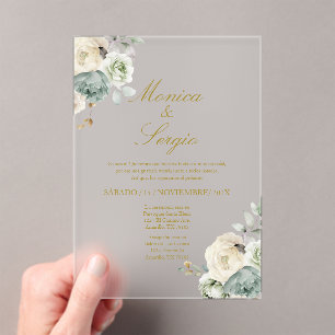 Elégante invitation de mariage en espagnol