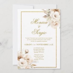 Elégante invitation de mariage en espagnol