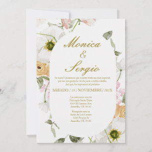 Elégante invitation de mariage en espagnol