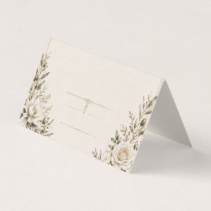 Élégante invitation de mariage en ivoire avec cham