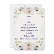 Élégante invitation de mariage florale aquarelle b