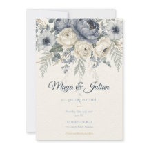 Élégante invitation de mariage florale française a