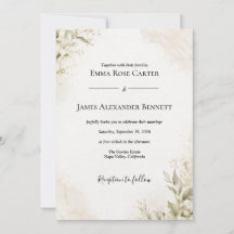 Élégante invitation de mariage minimaliste