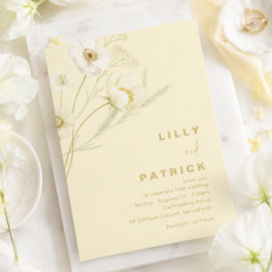 Élégante invitation de mariage moderne botanique j