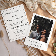 Élégante invitation de mariage moderne minimaliste