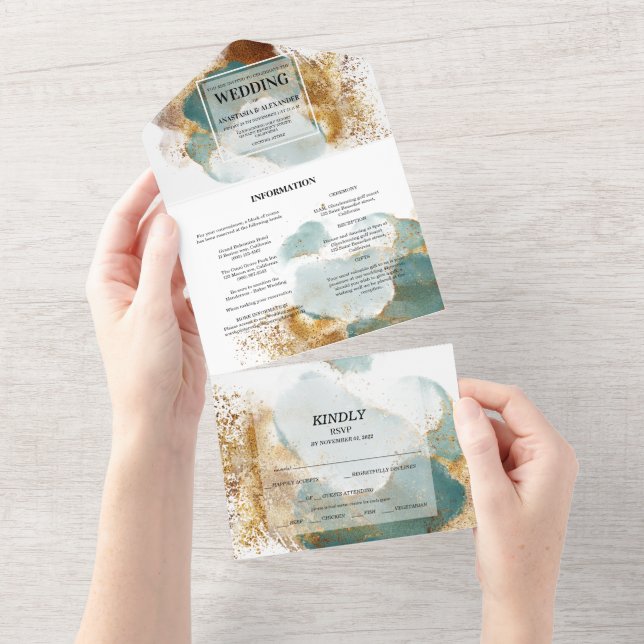 Elégante invitation de mariage/rsvp/détails. (Déchirure)